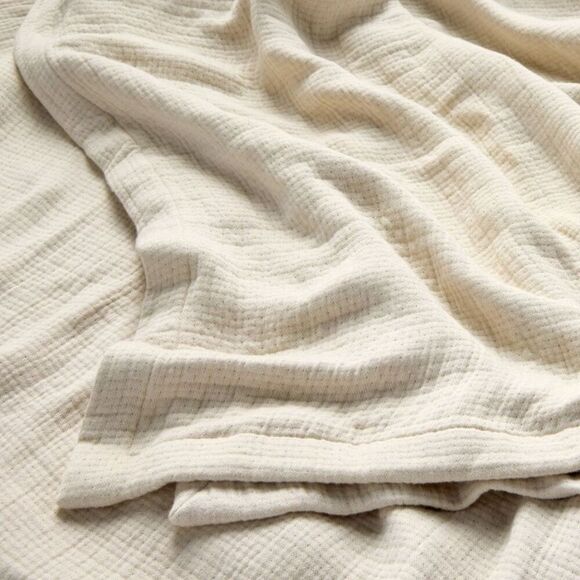 Casaluna - Full/Queen Rayon from Bamboo Matelasse Blanket Nat Natural - Picture 3 of 4